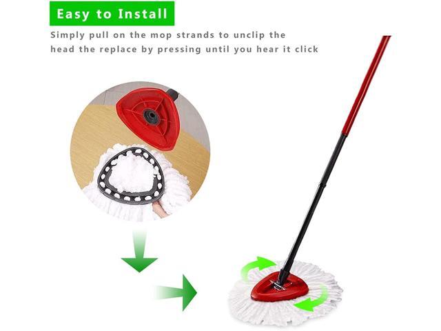8 Pack Mop Replacement Head, Ailengy 100% Microfiber Mop Refills Spin Mop Replacement Head, 360 Micro Spin Cleaning Replacement Mop Heads for Easy...