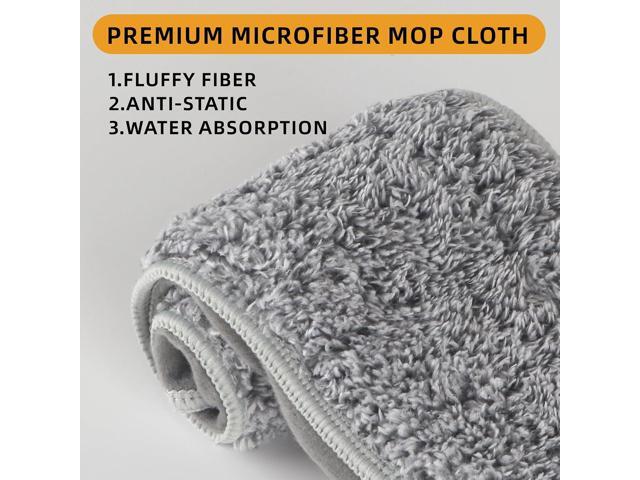 15.7' Microfiber Mops for Floor Cleaning, Floor Mops with 4 Washable Pads & Stainless Steel Long Handle, Professional Home Commercial Mop for Tiles...