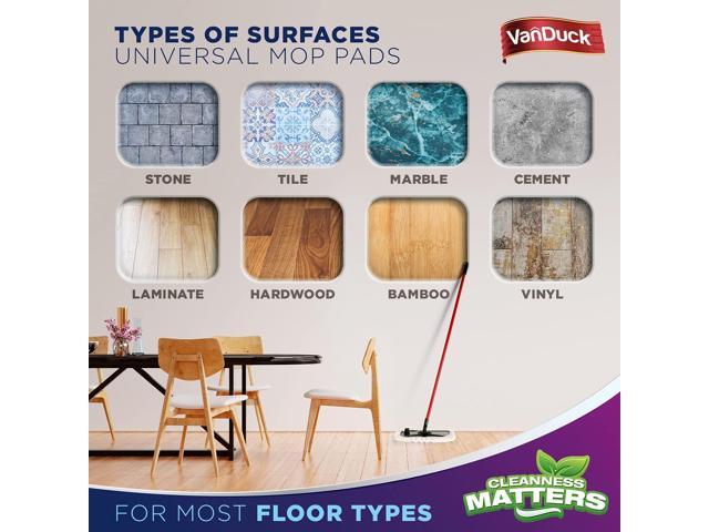 VanDuck 100% Cotton Terry Mop Pad 15x8 inch (12-Pack)