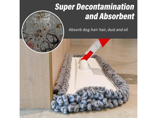 16.5 inch Mop Pads Refills, 3 Pack Microfiber Reusable Replacement Mop Pads Flat Replacements Heads for Wet Or Dry Floor Cleaning and Scrubbing,...