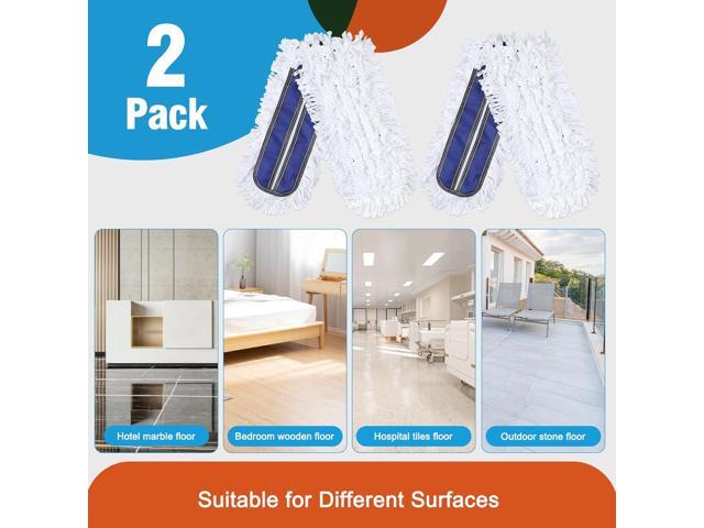Microfiber Mop Pads 2 Pieces Just Fit CLEANHOME 36' Industrial Dust Mop: B08R3F1ZZM,Blue