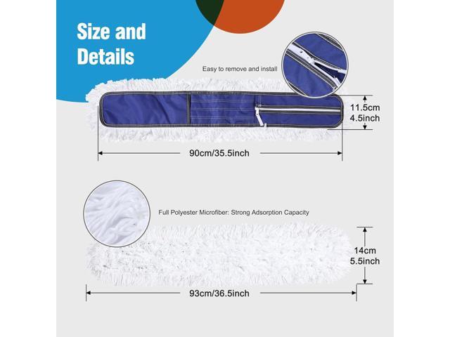 Microfiber Mop Pads 2 Pieces Just Fit CLEANHOME 36' Industrial Dust Mop: B08R3F1ZZM,Blue