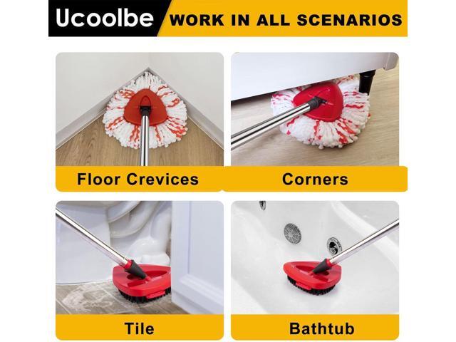 Spin Mop Replace Head for O Cedar 1 Tank EasyWring, 40% More Cleaning Power, Upgraded Scrub Brush Mop Replacement Head for Ocedar, Include 4...