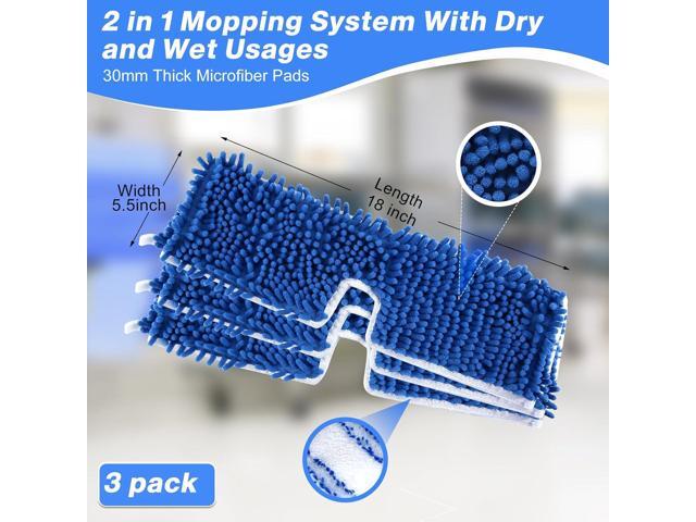 Mop Refill Heads Compatible with O Cedar Dual-Action Flip Mop,Microfiber Replacement Mop Heads for Dry/Wet Use,Washable& Reusable for All Floor...