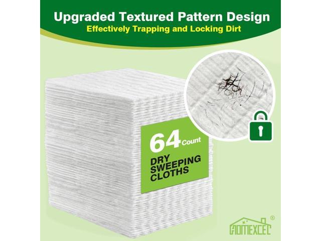 HOMEXCEL Dry Sweeping Cloths Pads Compatible with Swiffer Sweeper- Disposable Duster Refills Mop Pads for Floor Mopping and Cleaning, 120 Count