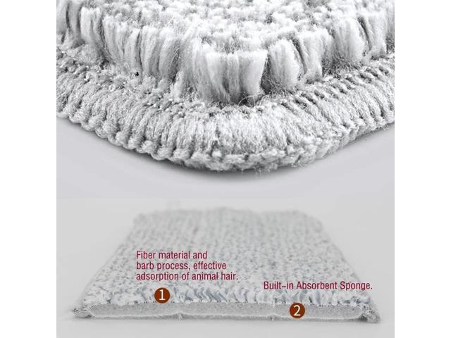 YOUSHANGJIA Microfiber Mop Pads 24 inch mop Pads Replacement Kit 6 Pack Reusable Mop Head Wet Dry Mops Refill Fit for Most Flat Mop Frame