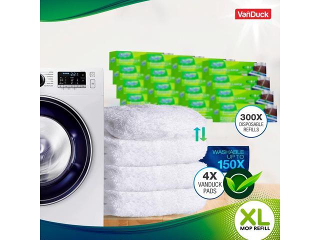 VanDuck Extra Large Cotton Mop Pads Compatible with Swiffer XL Mop - X-Large Wet and Dry Pads Refill, 4-Pack (Handle is Not Included)