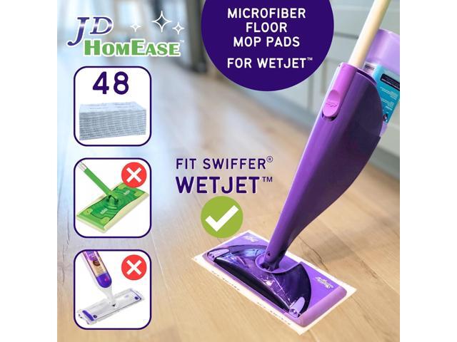 48 Pack Premium Microfiber Replacement Pads for Swiffer WetJet - Super Absorbent, Lint-Free, Durable-11'x5.5', Perfect Fit Swiffer WetJet Mop -...