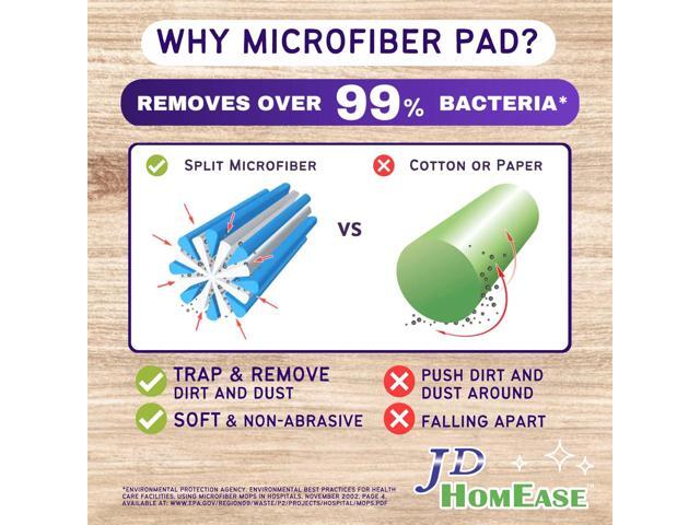 48 Pack Premium Microfiber Replacement Pads for Swiffer WetJet - Super Absorbent, Lint-Free, Durable-11'x5.5', Perfect Fit Swiffer WetJet Mop -...
