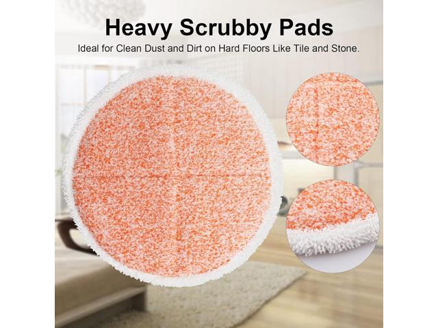 Electric Mop Pads, 7.28in Round Replacement Mop Pads, Spin Mop Pads for Floor Cleaning (8 Pack)