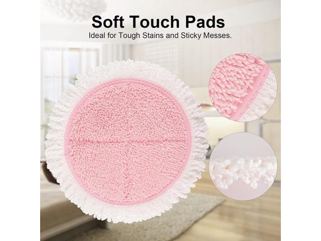 Electric Mop Pads, 7.28in Round Replacement Mop Pads, Spin Mop Pads for Floor Cleaning (8 Pack)