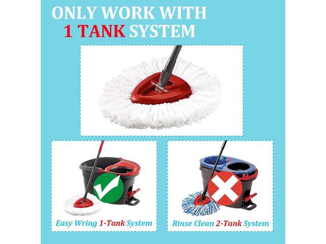 10Pack Spin Mop Replacement Heads, Microfiber Spin Mop Refills for EasyWrin 1-Tank System, 360° Microfiber Replacement Mop Head, Machine Washable...