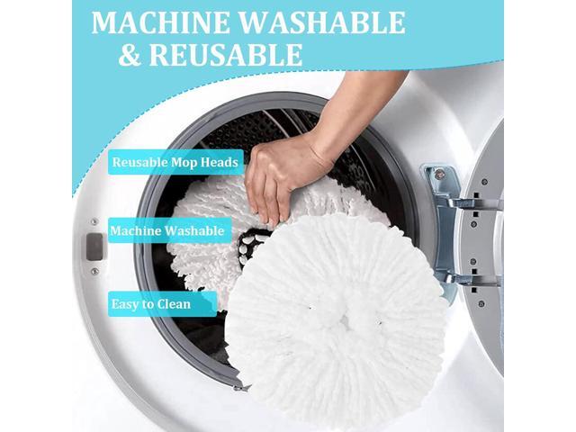 10Pack Spin Mop Replacement Heads, Microfiber Spin Mop Refills for EasyWrin 1-Tank System, 360° Microfiber Replacement Mop Head, Machine Washable...