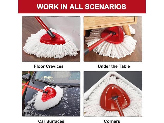 5 Pack Mop Replacement Heads Compatible with Spin Mop, Microfiber Spin Mop Refills, Easy Cleaning Mop Head Replacement