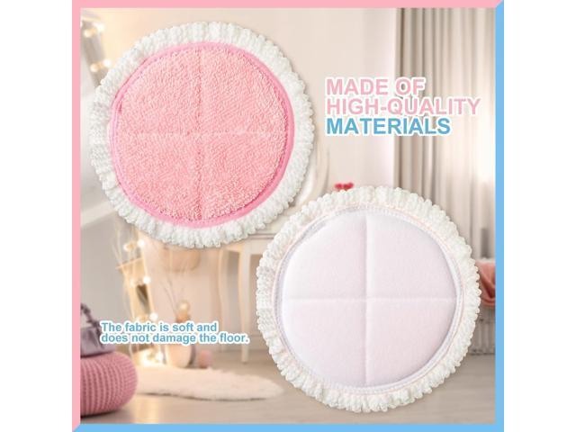 Irenare 20 Pack Electric Mop Pads Spin Replacement 7.28 Inch Round Mop Pads for Floor Cleaning Reusable Washable Electric Spin Replacement Supplies...