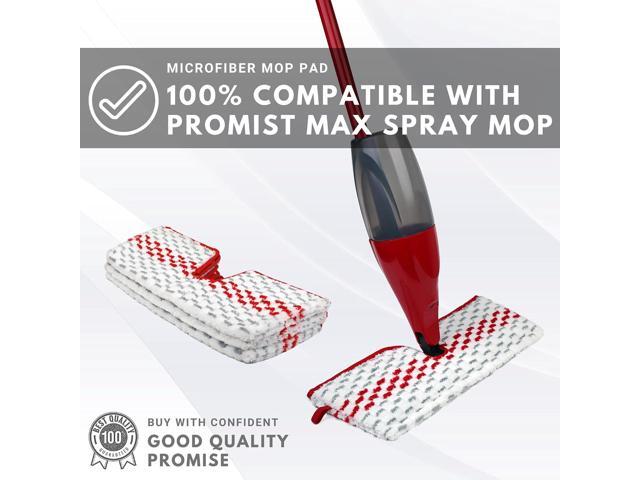 Microfiber Washable Spray Mop Refills Compatible with Promist Max, Reusable Pads Replacement Head (4)