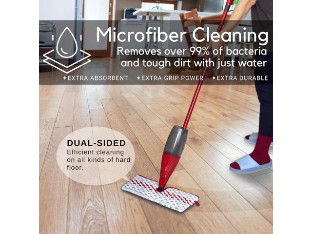 Microfiber Washable Spray Mop Refills Compatible with Promist Max, Reusable Pads Replacement Head (4)