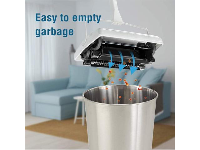 JEHONN Carpet Floor Sweeper with Horsehair, Non Electric Manual Sweeping, Rotor Brush Heavy Duty for Pet Hair Clean