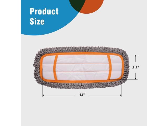 Microfiber Mop Pads 4 Pieces for Floor Cleaning,Fit CLEANHOME Dust Mop: B09PBPGSJ3, Chenille Microfiber Replacement Pads