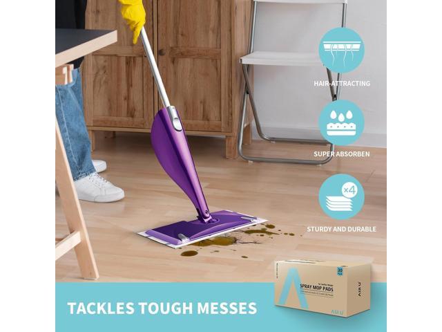 AIR U+ Disposable Mop Pad Refills for Swiffer Wet Jet Mops, Thickness and Absorbent, 60 Count