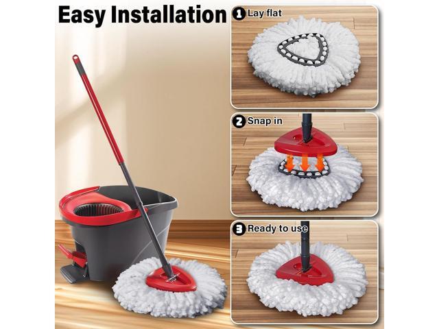 Mop Replacement Heads for O Cedar Mop Replace Head Easy Wring Spin Mop Heads Replacements Easy to Clean Install and Replaceable Mop Head Machine...