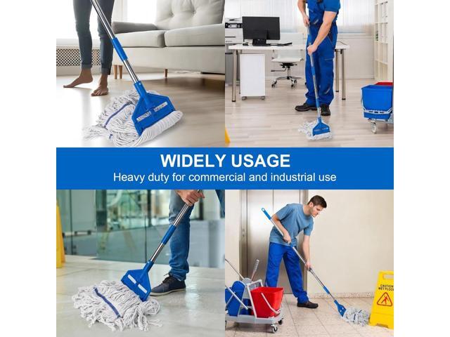 KeFanta Commercial Mop 60 inch Heavy Duty Industrial Wet Mops with Long Handle,Looped-End String Cotton Mop for Home, Kitchen,Garage,Office and...