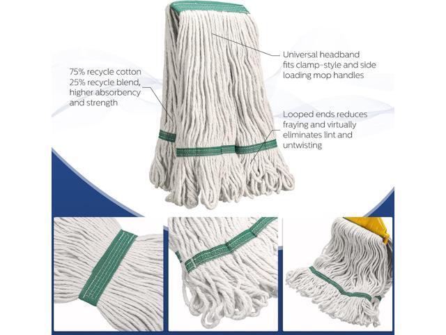 6 Pack Heavy Loop End Cotton String Mop Head Heavy Duty Mop Head Commercial Refills Mop Head Replacement for Home Industrial Commercial Floor...