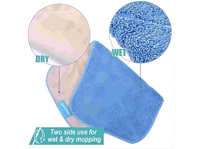 KEEPOW Microfiber Mop Cloth Refills Compatible with MR. SIGA Professional Microfiber Mop, Double Side use, Wet & Dry Mopping, Pack of 5