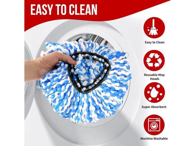 O Cedar Spin Mop Replacement Head with RinseClean 2 Tank System, 4 Mop Heads, 1 Mop Handle, 1 Mop Base, Microfiber Mop Refills, 30-58in Mop Stick...