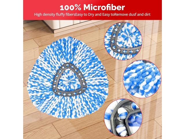 O Cedar Spin Mop Replacement Head with RinseClean 2 Tank System, 4 Mop Heads, 1 Mop Handle, 1 Mop Base, Microfiber Mop Refills, 30-58in Mop Stick...