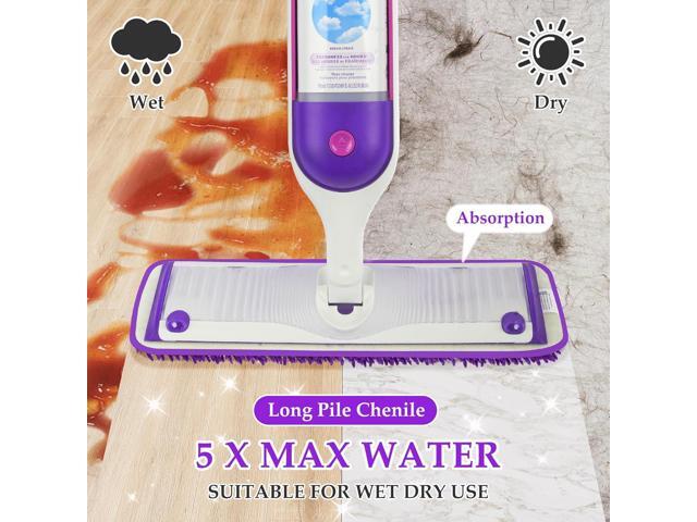 Microfiber Mop Pads for Swiffer PowerMop: Papclean Wet Dry Mopping Pads Refill - 6 Pcs Reusable Cloths for 13' -15' Power Mop Wood Multi-Surface...