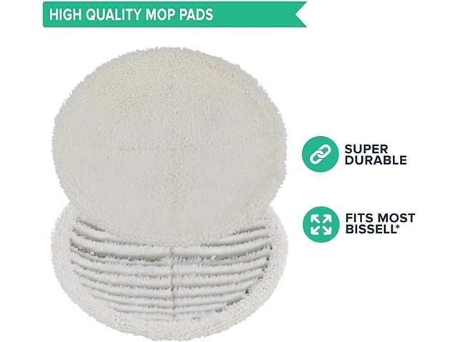 Replacement Mop Pads Compatible with Bis-Sell Spinwave 2124 2039A 2307 23157 20391 20399 - Hard Floor Mop Pads Kit (Included 4 Soft Pads+4 Scrubby...
