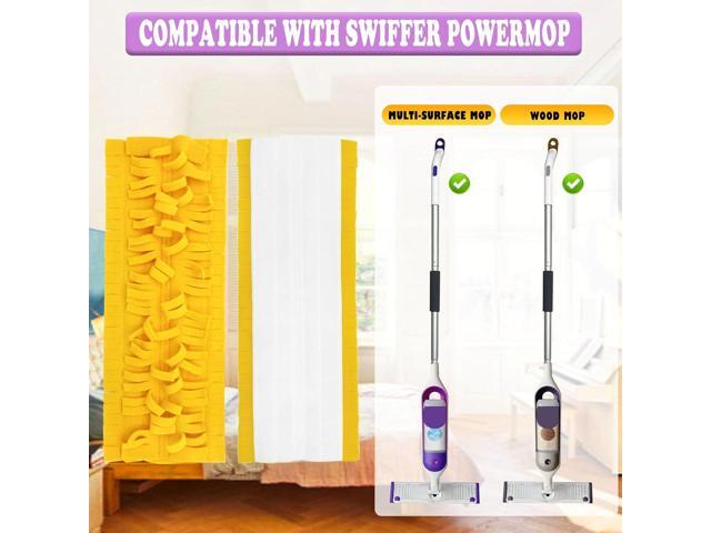 8 Pack Power Mop Refills for Swiffer PowerMop Multi-Surface Mop and Swiffer PowerMop Wood Mop, Reusable and Washable