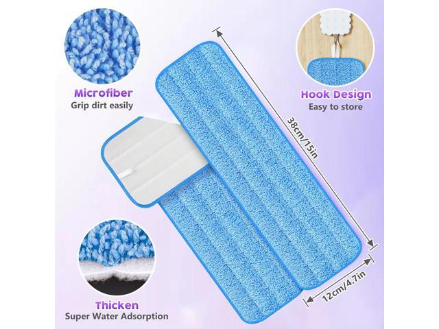 9 Pack Reusable Mop Pads Compatible with Swiffer PowerMop, Microfiber Mop Pads Refills Machine Washable, Durable, and Highly Absorbent Suitable for...