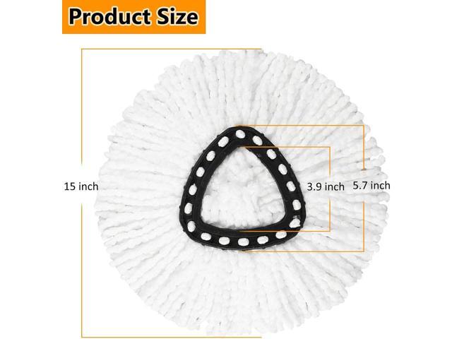 12Pack Spin Mop Replacement Heads,100% Microfiber Mop Head Replacement Compatible with Triangle Spin Mop, 360 Degree Spin Mop Refill for Easy House...