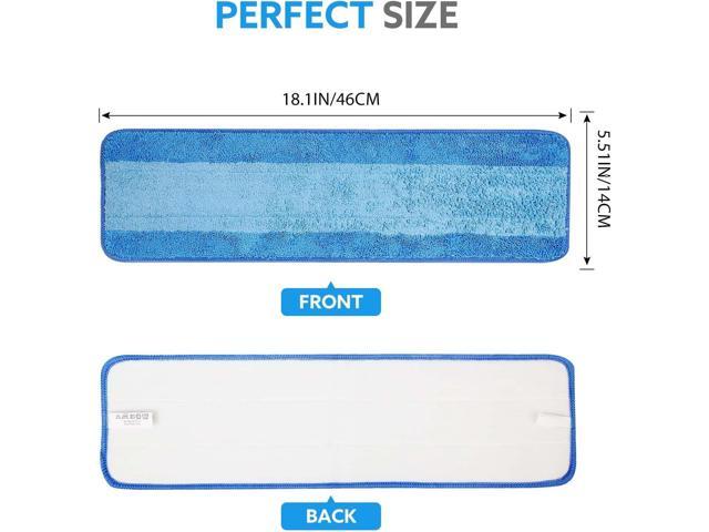 6 Pack Microfiber Cleaning Pads are Compatible with Bona Mop,18 Inch Replaceable Mop Pad Refill,Washable & Reusable Blue Microfiber Mop Pads for...