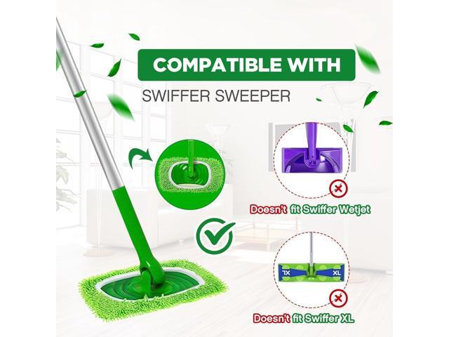 8PCS Reusable Microfiber Mop Pads Washable Wet Pads Compatible with Swiffer Sweeper Refills Pads for Wet & Dry Sweeping Cloths Mop Head Replacement...