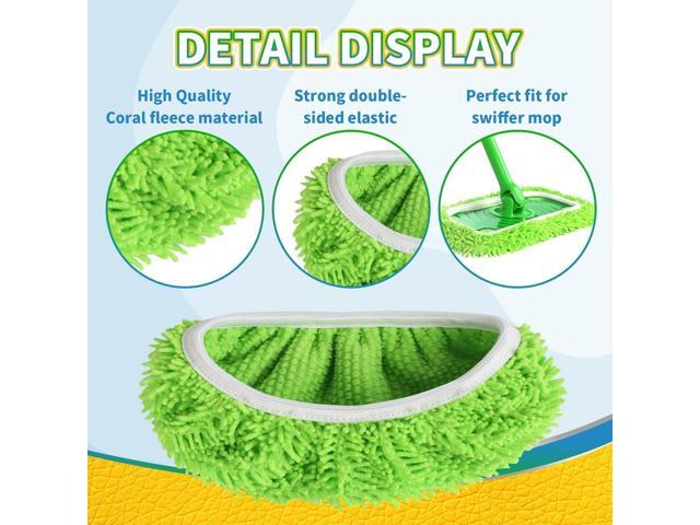 8PCS Reusable Microfiber Mop Pads Washable Wet Pads Compatible with Swiffer Sweeper Refills Pads for Wet & Dry Sweeping Cloths Mop Head Replacement...