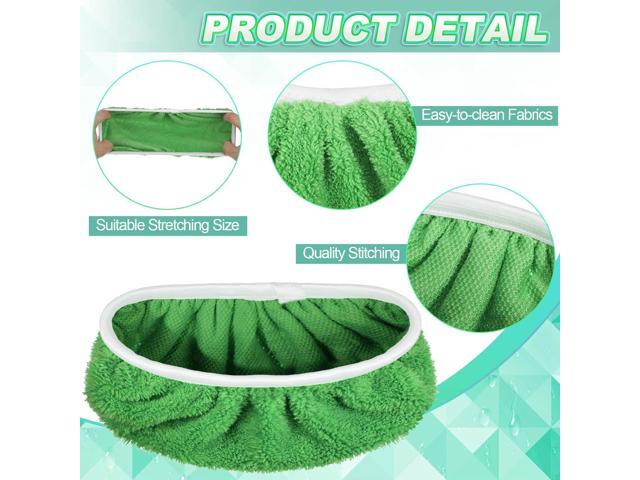 Nuogo 16 Packs Reusable Wet Mop Pads Refills Compatible with Swiffer Sweeper Mops Household Cleaning Tools for Wet & Dry Use(Green)