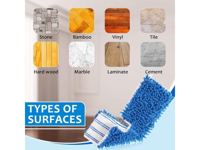 Flip Mop Refills Replacement Mop Heads Double Sided Cleaning Pads Machine Washable Microfiber Mop for Dry and Wet Home Kitchen Work Use (6 Pieces)