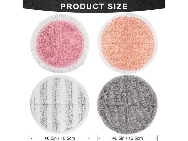 Electric Mop Pads 6.5 inch: G700 & P700 Pink Spin Mop Replacement Pads Cordless Electric Mops for Floor Cleaning Scrubber Microfiber Round Scrub 8...