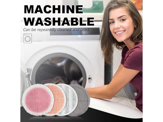Electric Mop Pads 6.5 inch: G700 & P700 Pink Spin Mop Replacement Pads Cordless Electric Mops for Floor Cleaning Scrubber Microfiber Round Scrub 8...