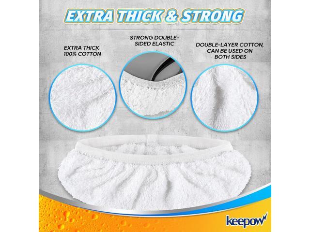 KEEPOW Reusable Mop Pads Compatible with O Cedar Hardwood Floor'N More Microfiber Mop, Mop Refill Heads Replacements for Wet and Dry Use, 15x8...