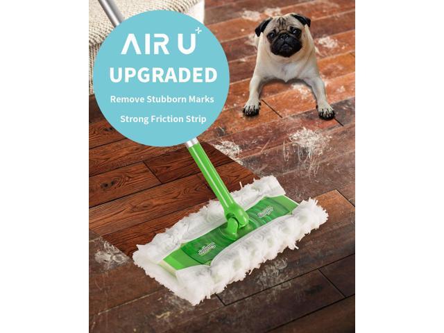 AIR U+ Dry Sweeping Cloth for Swiffer Sweeper mop, Heavy Duty Pet Floor Cleaning Dry Pads Refill, Thicken and Scrub, 30 Count