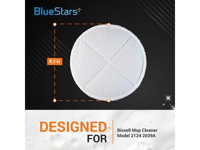 BlueStars 8 Packs 2124, 2039A, 2307, 23157, 20391, 20399 Replacement Mop Pads Compatible with Bissell Spinwave Hard Mop Cleaner (Orange)