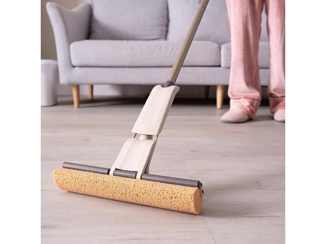 Eyliden Sponge Mop with 1 Extra Reusable Absorbent Sponge Refills, Easy Squeeze, Self Wringing Mops for Kitchen Bathroom Office Hardwood Laminate...