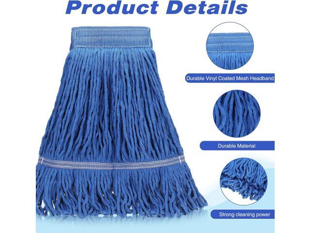 Nuogo 6 Pieces Commercial Mop Head Replacement Floor Cleaning Wet Mop Heads Wet Mop Head Refills Heavy Duty Commercial Mop for Home Industrial...