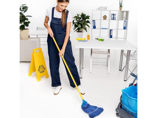Nuogo 6 Pieces Commercial Mop Head Replacement Floor Cleaning Wet Mop Heads Wet Mop Head Refills Heavy Duty Commercial Mop for Home Industrial...