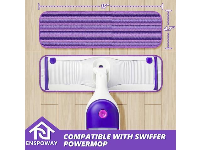 Reusable Mop Refills Pads for Swiffer PowerMop, 8 Pack Power Mop Refill Pads Microfiber Power Mop Pads Washable 15 Wet Pads Mopping Cloths for...