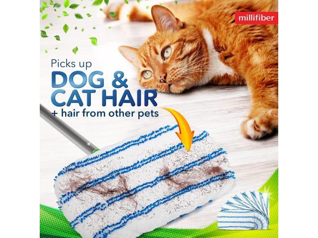 Microfiber Reusable Mop Pads Compatible with Swiffer Sweeper Mops (4-Pack) Washable Mop Pads for Wet & Dry Use (Mop is Not Included)